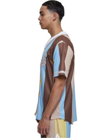 KARL KANI PATCHWORK STRIPED BASEBALL T-SHIRT MULTICOLOR MULTICOLOR
