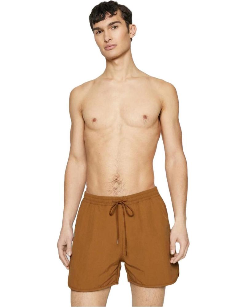 CARHARTT MEN'S BROWN SWIM SHORTS MARRóN