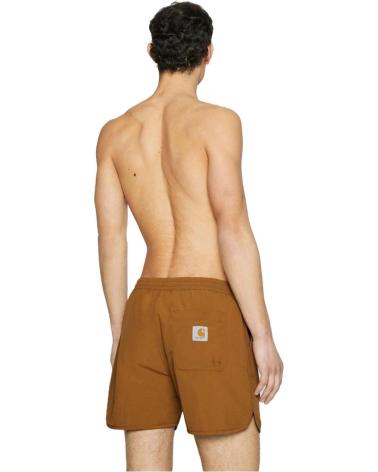 CARHARTT MEN'S BROWN SWIM SHORTS MARRóN