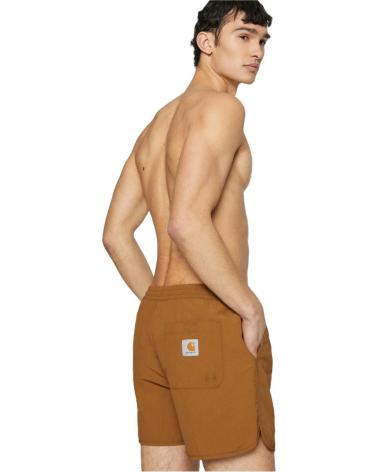 CARHARTT MEN'S BROWN SWIM SHORTS MARRóN