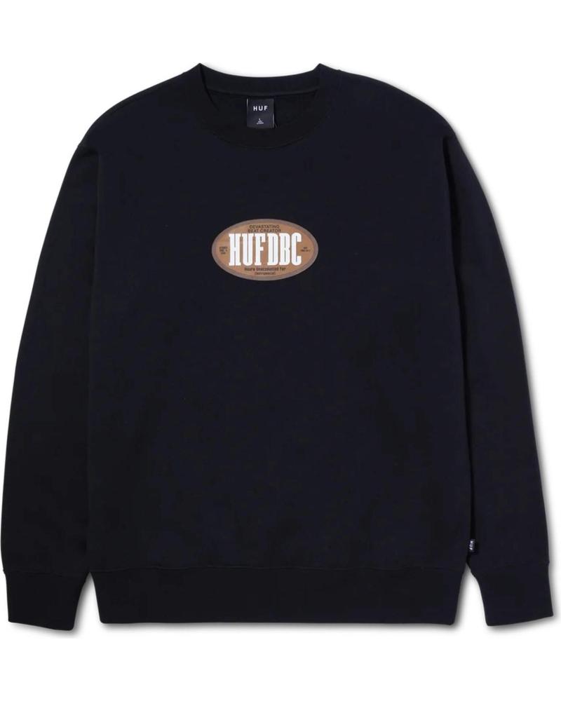 HUF SUDADERAS EN COLOR PARA HOMBRE NEGRO