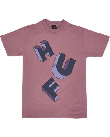 T-SHIRT HUF AVEC LOGO DISTORDU ROUGE ROJO
