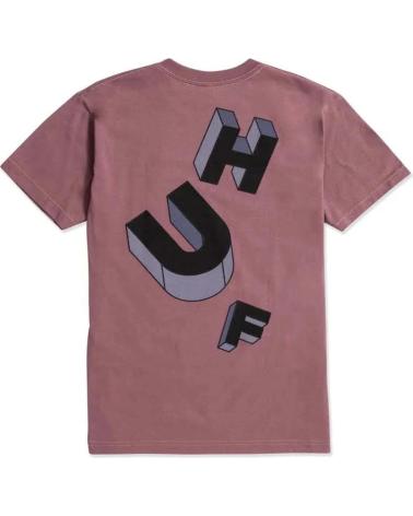 T-SHIRT HUF AVEC LOGO DISTORDU ROUGE ROJO