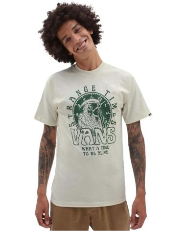 VANS OFF THE WALL T-SHIRT STRANGE TIME BEIGE CON STAMPA GRAFICA BEIGE