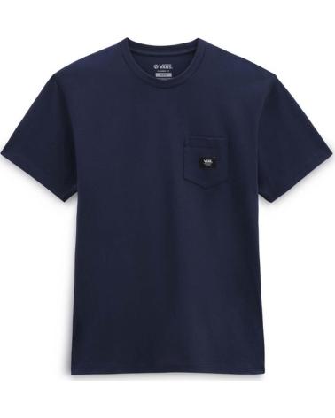 T-SHIRT BASIQUE VANS OFF THE WALL BLEU MARINE AVEC POCHE POUR HOMME AZUL