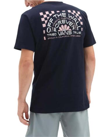 MARINEBLAUES VANS OFF THE WALL T-SHIRT MIT RÜCKENPRINT AZUL