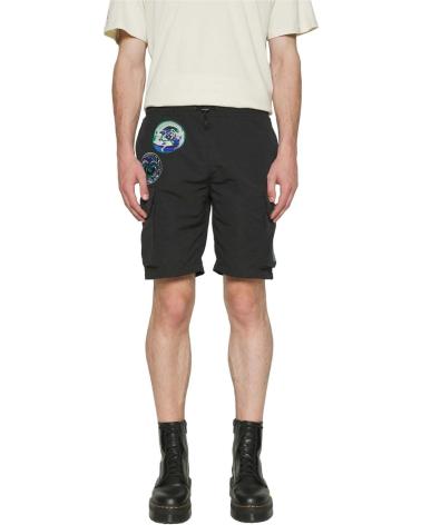 PANTALONCINI CARGO KARL KANI NERI CON STAMPA GRAFICA NEGRO