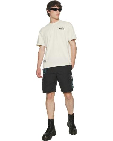 PANTALONCINI CARGO KARL KANI NERI CON STAMPA GRAFICA NEGRO