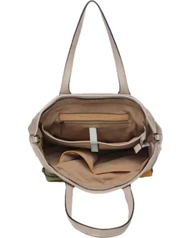 ABBACINO BROWN TOTE BAG WITH DETACHABLE EXTERNAL POCKETS MARRóN