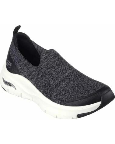 SNEAKERS CASUAL SKECHERS GO WALK ARCH FIT DA DONNA NERE NEGRO