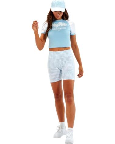 ELLESSE BLUE PLAID SHORT LEGGINGS AZUL