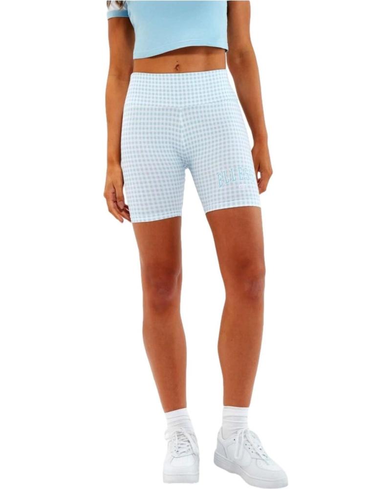 ELLESSE BLUE PLAID SHORT LEGGINGS AZUL