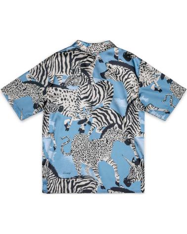 CAMISA GRIMEY DE MANGA CORTA ESTAMPADO ABSTRACTO AZUL AZUL