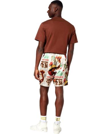 PANTALONCINI STAMPATI GRIMEY DA UOMO, DESIGN CASUAL BIANCO BLANCO