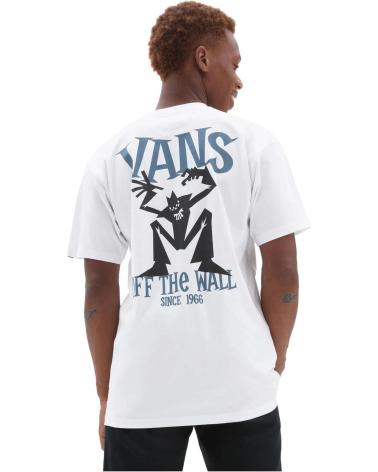 VANS OFF THE WALL T-SHIRT STAMPA SCHIENA BIANCA BLANCO