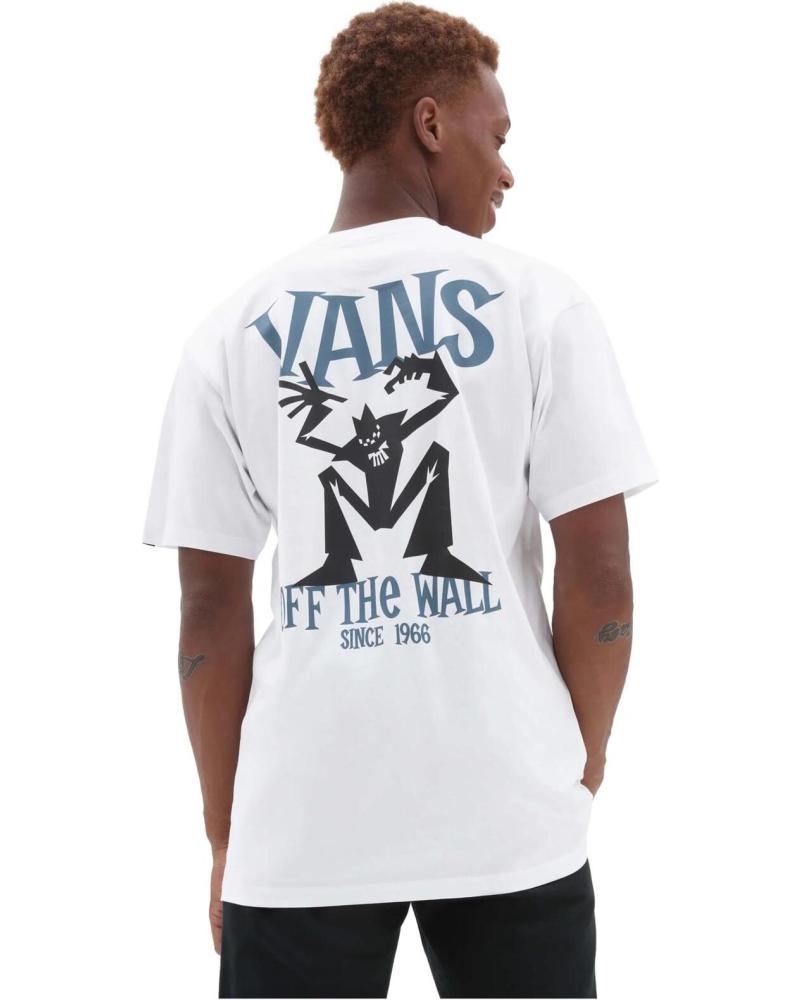 VANS OFF THE WALL T-SHIRT STAMPA SCHIENA BIANCA BLANCO