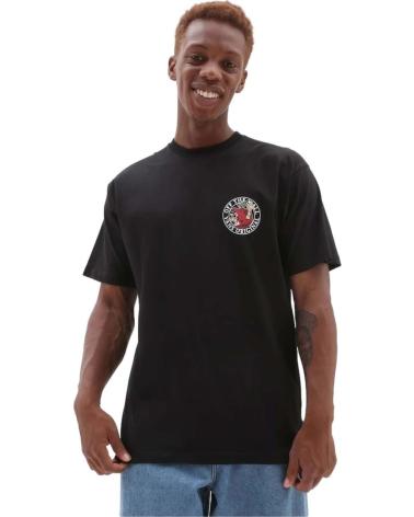 T-SHIRT NERA VANS OFF THE WALL CON LOGO CIRCOLARE E STAMPA UOMO NEGRO