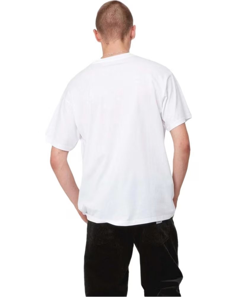 CAMISETA CARHARTT WIP S/S SCRIPT EMBROIDERY BLANCA BLANCO