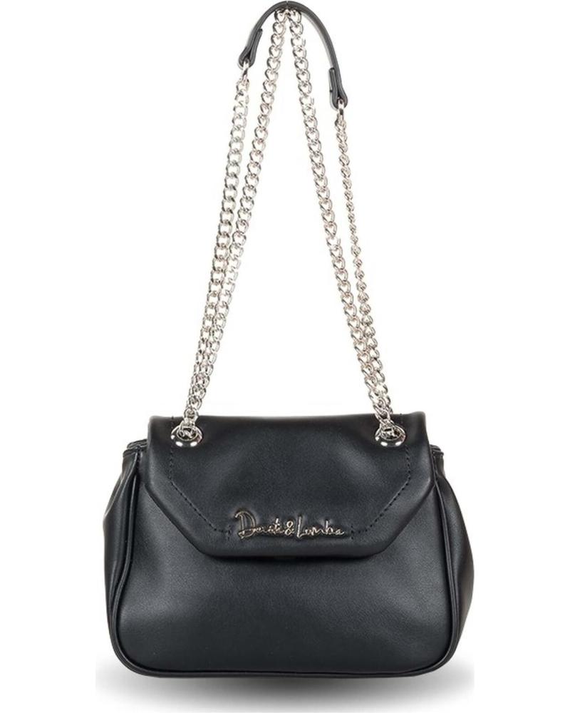 BORSA A SPALLA DEVOTA LOMBA NERA CON CATENA NEGRO