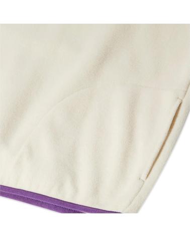 HUF HALF-ZIP FLEECE WITH CONTRAST DETAILS IN BEIGE BEIGE