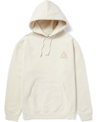 HUF ESSENTIALS TRIPLE TRIANGLE HOODIE FOR MEN - LIGHT BEIGE BEIGE