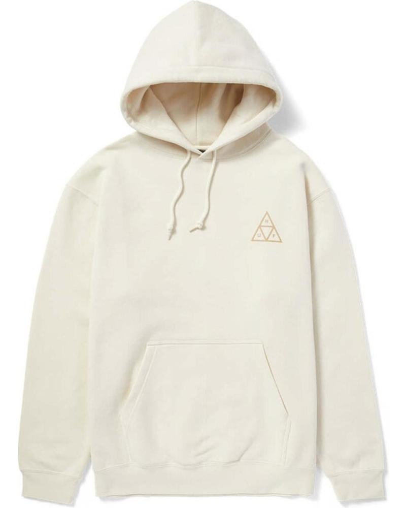 HUF ESSENTIALS TRIPLE TRIANGLE HOODIE FOR MEN - LIGHT BEIGE BEIGE