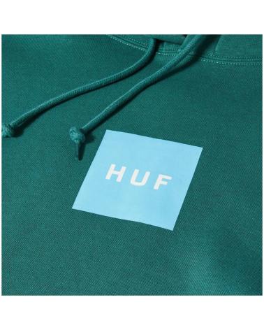 HUF BOX LOGO HOODIE FOR MEN - EMERALD GREEN VERDE