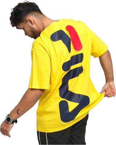 FILA YELLOW LOGO T-SHIRT FOR MEN AMARILLO