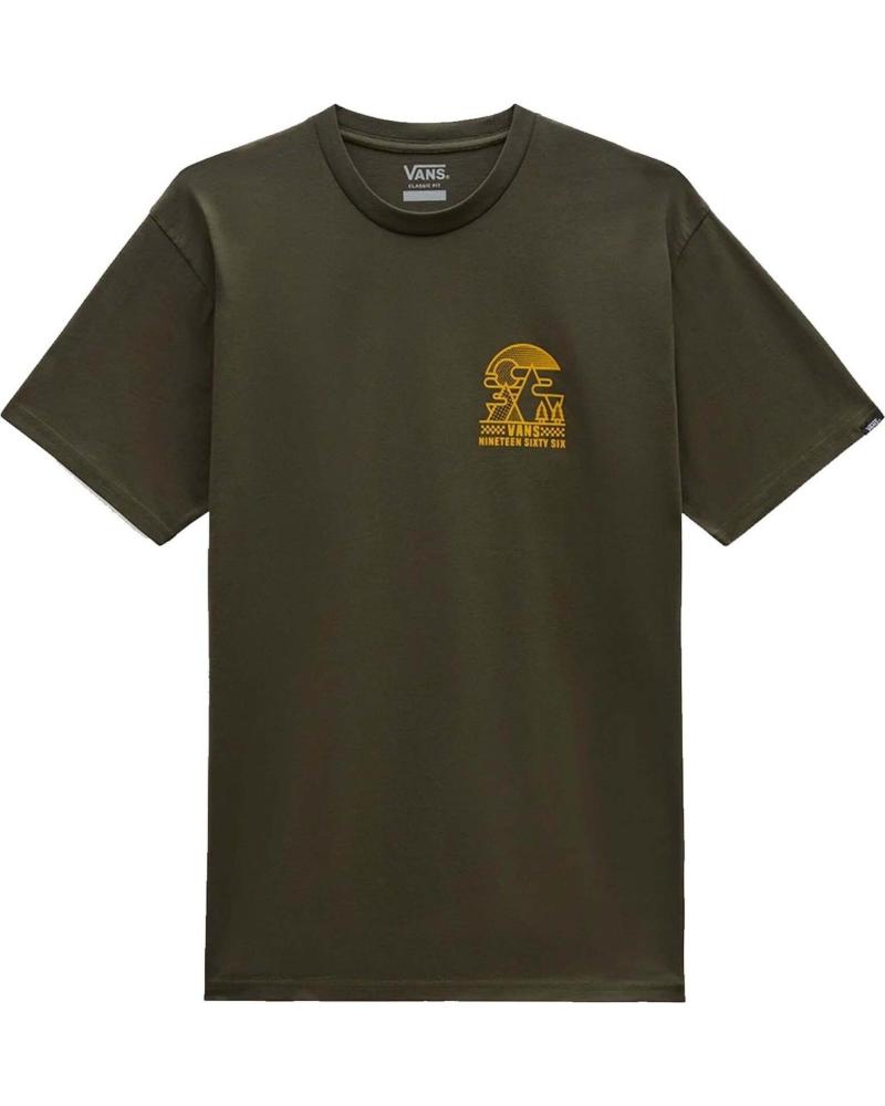 VANS OFF THE WALL MILITARY GREEN GRAPHIC PRINT T-SHIRT VERDE