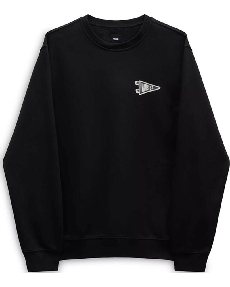 VANS OFF THE WALL BLACK SWEATSHIRT WITH PENNANT GRAPHIC NEGRO