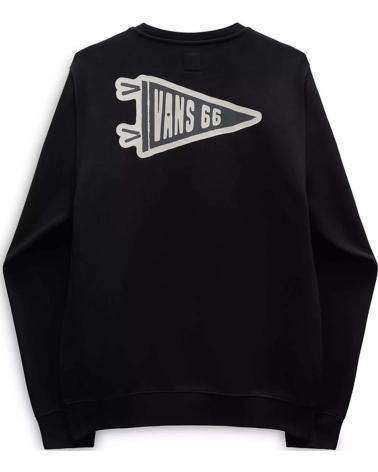 VANS OFF THE WALL BLACK SWEATSHIRT WITH PENNANT GRAPHIC NEGRO