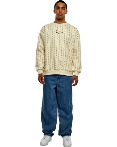 KARL KANI BEIGE VERTICAL STRIPED SWEATSHIRT FOR MEN BEIGE