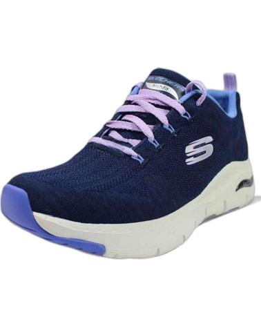 SKECHERS BASKETS CASUAL FEMME ARCH FIT BLEU MARINE AZUL