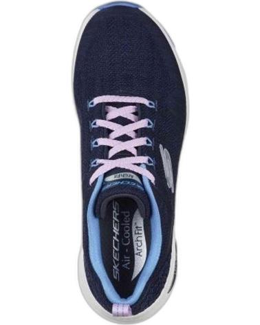 SKECHERS BASKETS CASUAL FEMME ARCH FIT BLEU MARINE AZUL