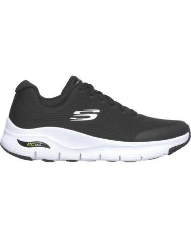 SKECHERS SCARPE CASUAL UOMO ARCH FIT NERE NEGRO