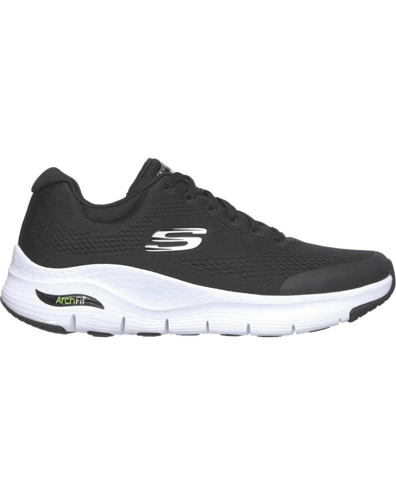 SKECHERS SCARPE CASUAL UOMO ARCH FIT NERE NEGRO