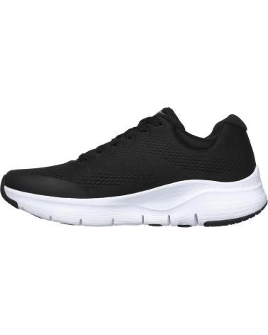 SKECHERS SCARPE CASUAL UOMO ARCH FIT NERE NEGRO