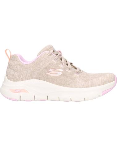 SKECHERS SCARPE CASUAL DONNA ARCH FIT BEIGE BEIGE