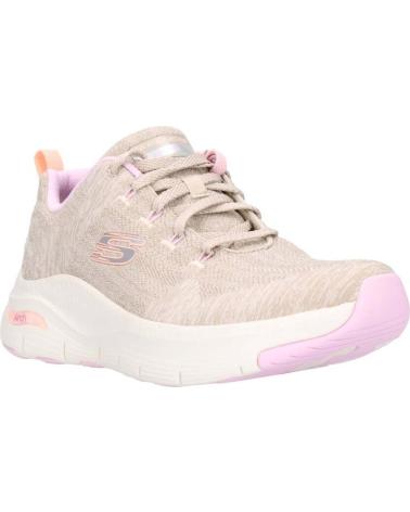 SKECHERS SCARPE CASUAL DONNA ARCH FIT BEIGE BEIGE