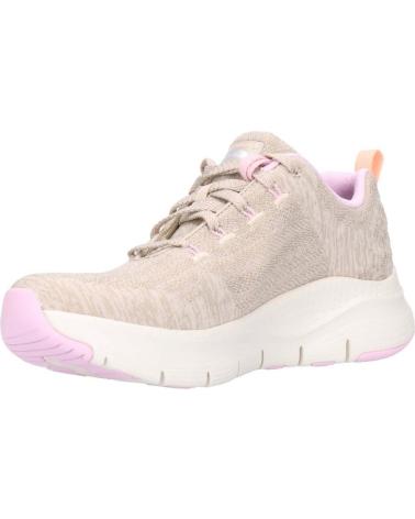 SKECHERS SCARPE CASUAL DONNA ARCH FIT BEIGE BEIGE