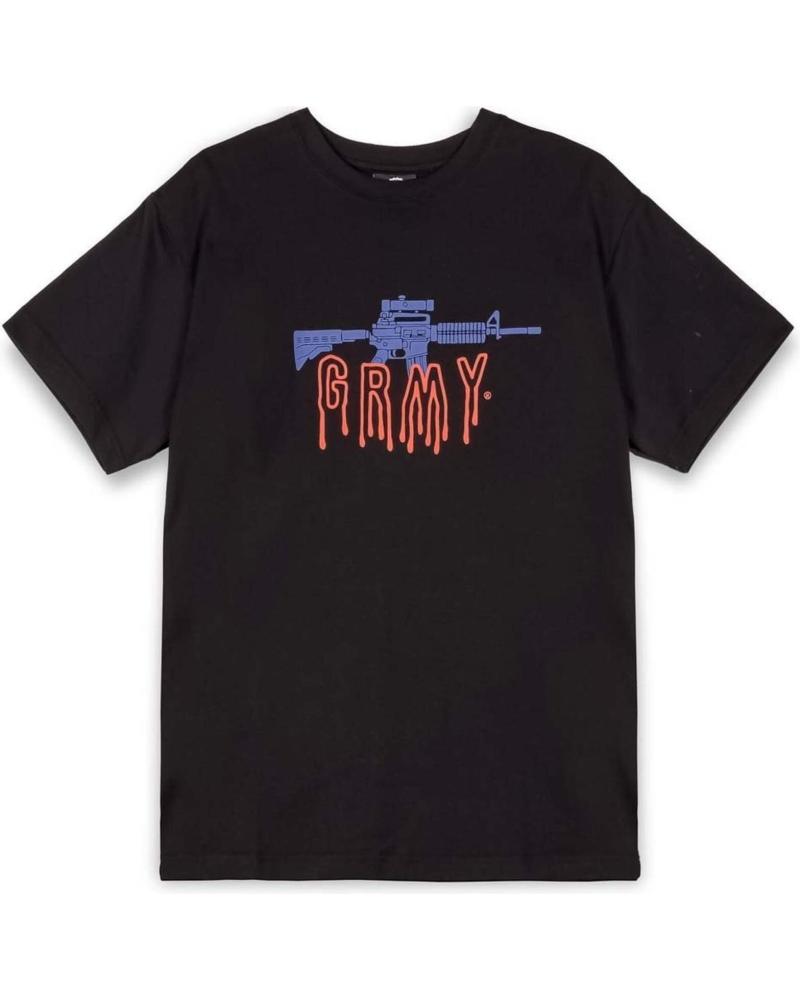 GRIMEY BLACK T-SHIRT WITH GRAPHIC PRINT NEGRO