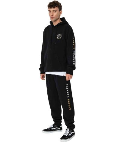 BRIXTON PANTALON CREST LINE FLEECE SWEATPANT BLACK