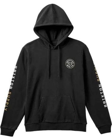 BRIXTON MEN'S HOODIE - STYLISH BLACK NEGRO