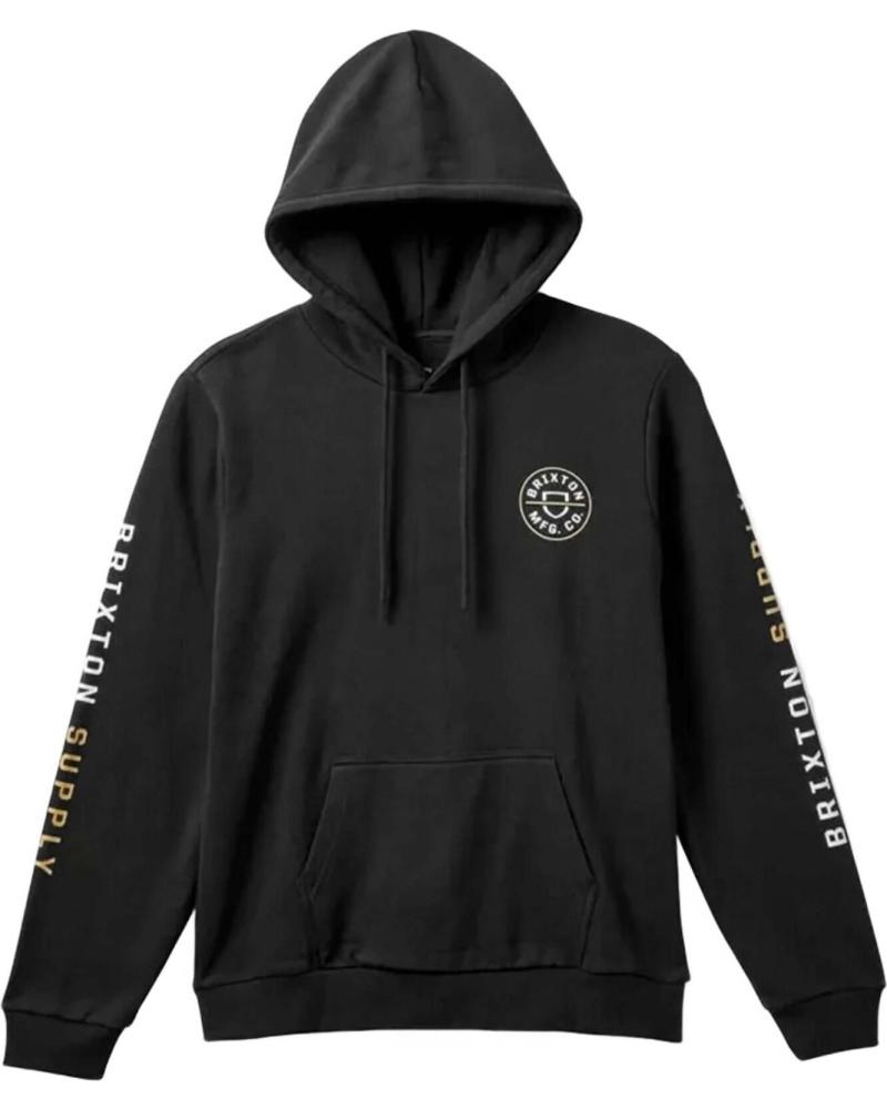 BRIXTON MEN'S HOODIE - STYLISH BLACK NEGRO