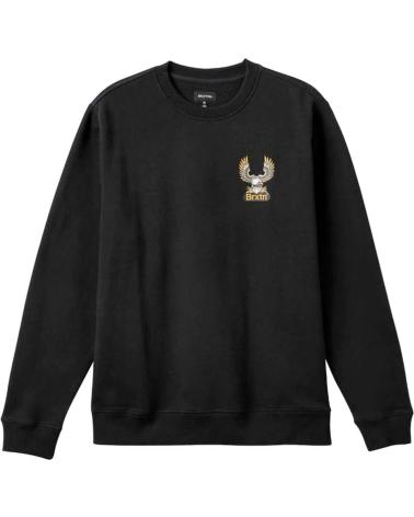 BRIXTON MEN'S CREWNECK SWEATSHIRT - CLASSIC BLACK DESIGN NEGRO