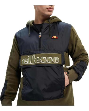 ELLESSE GREEN FLEECE HOODIE VERDE