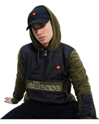 ELLESSE GREEN FLEECE HOODIE VERDE