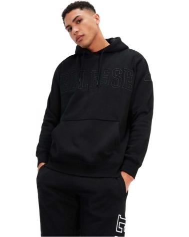 ELLESSE MEN'S CLASSIC BLACK HOODED SWEATSHIRT NEGRO