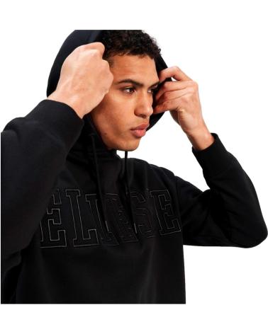 ELLESSE MEN'S CLASSIC BLACK HOODED SWEATSHIRT NEGRO