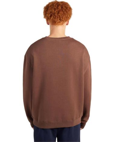 ELLESSE SWEATSHIRT BRAUN MIT LOGO UND ITALIENISCHER FLAGGE DETAIL MARRóN